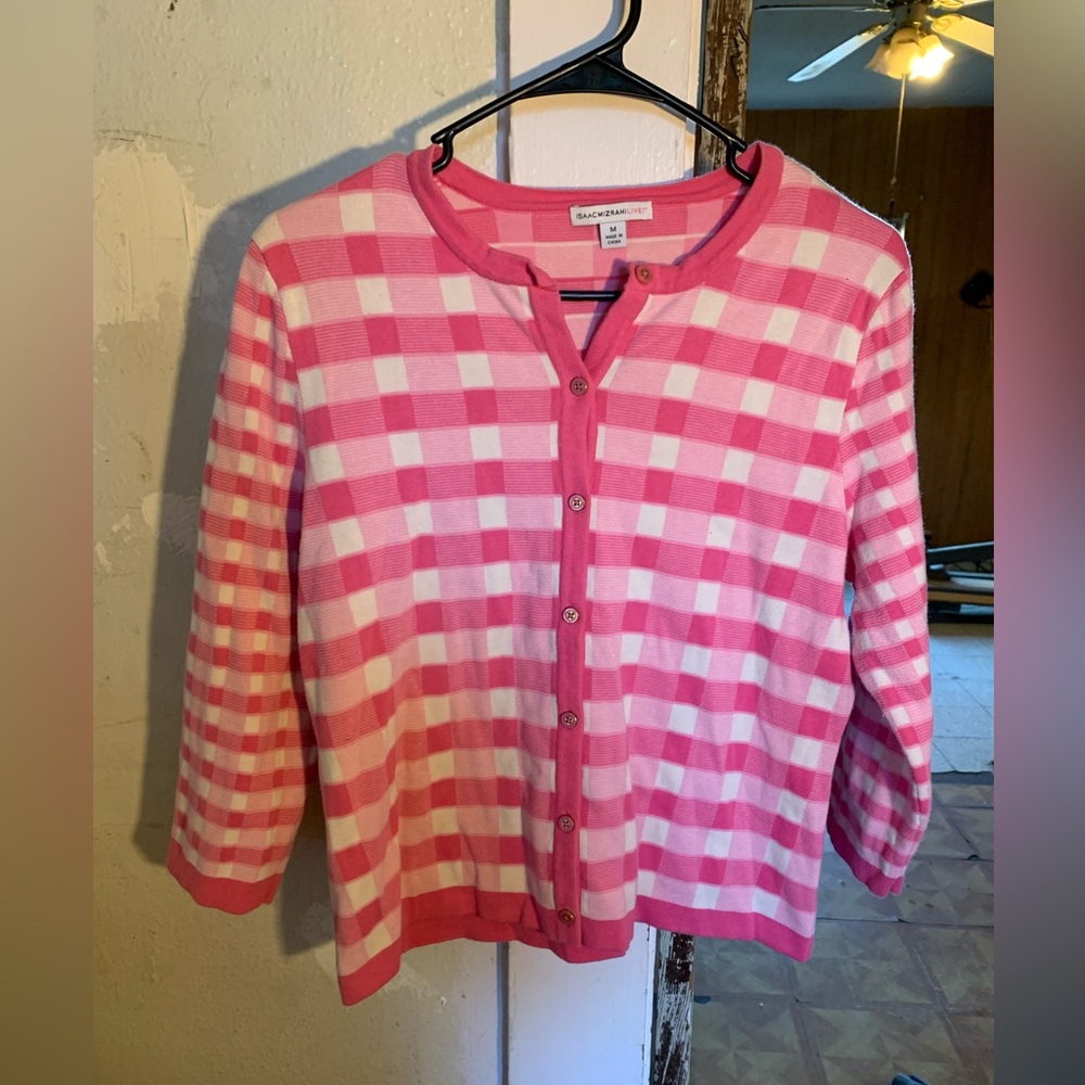 Barbie core pink cardigan